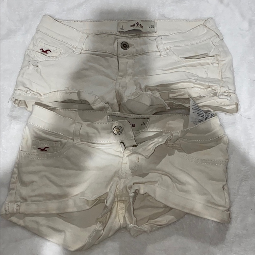 Off white jean shorts.